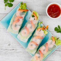 Prawn rice paper rolls