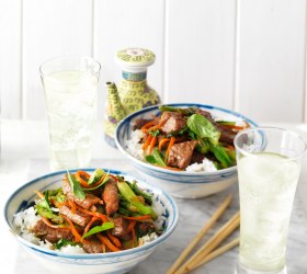 Soy Beef, Bok Choy and Asparagus Stir-Fry