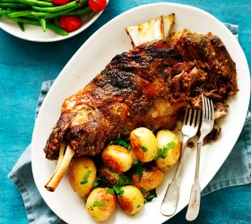 Slow-Roasted Lamb Shoulder with Lemon, Garlic and Rosemary