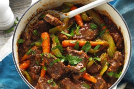 Slow Cooker Beef Stew with Fruit Chutney