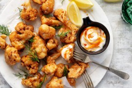 Spicy Fried Cauliflower Bites with Chilli Mayonnaise