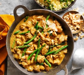 Sri Lankan Coconut & Cashew Chicken with Saffron Rice