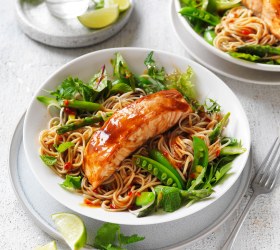 Teriyaki Salmon Soba Noodle Salad