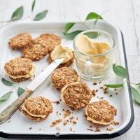 ANZAC and Golden Syrup Biscuit Sandwiches