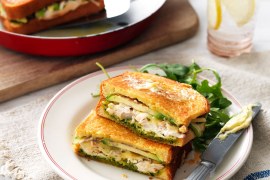 Frypan Chicken & Pesto Toastie