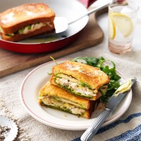 Frypan Chicken & Pesto Toastie