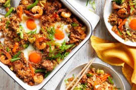 Tray Bake Egg Fried Rice