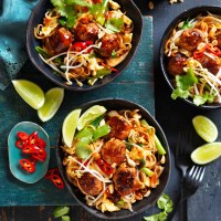 Turkey Meatball Pad Thai