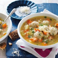 Veggie and Chicken Meatball Soup