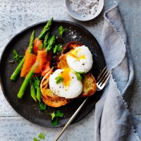 Poached Egg with Asparagus Dippers