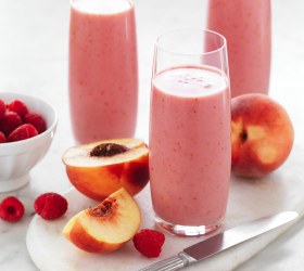 Peach and Raspberry Smoothie