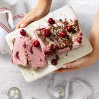 Cherry Semifreddo with Chocolate Ganache