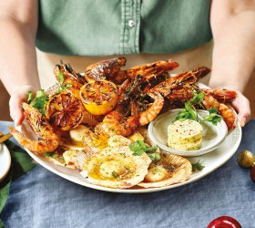 BBQ Seafood with Lemon Garlic Butter