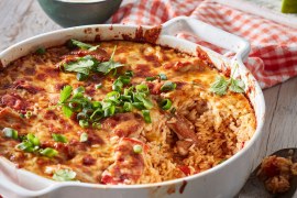 Mexican Chicken and Rice Bake