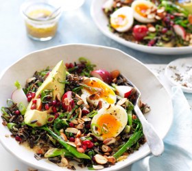 Wild Rice, Charred Broccolini and Egg Salad