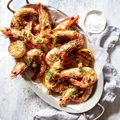 Quick BBQ prawns with Garlic and Chilli