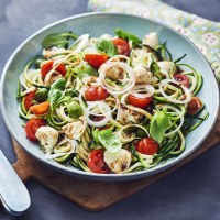 Mediterranean Zucchini Spiral Salad